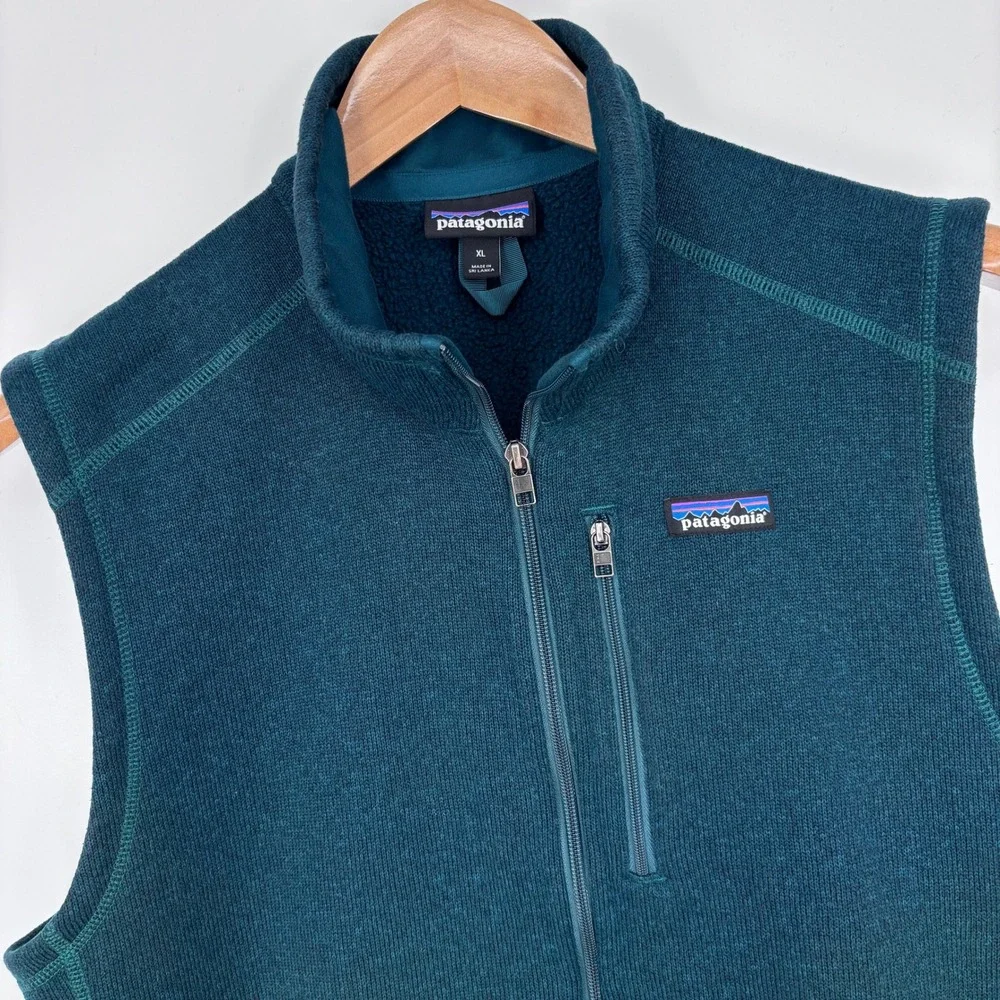 Patagonia Better Sweater Vest Mens XL Dark Borealis Green Fleece Outdoor Hiking